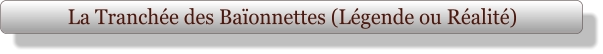 La Tranchée des Baïonnettes (Légende ou Réalité)