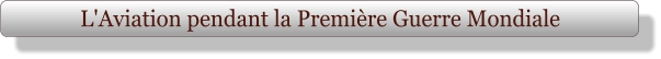 L'Aviation pendant la Première Guerre Mondiale
