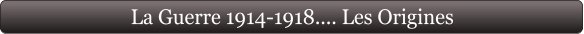 La Guerre 1914-1918.... Les Origines