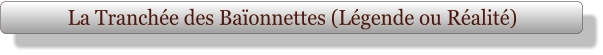 La Tranchée des Baïonnettes (Légende ou Réalité)
