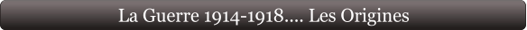 La Guerre 1914-1918.... Les Origines